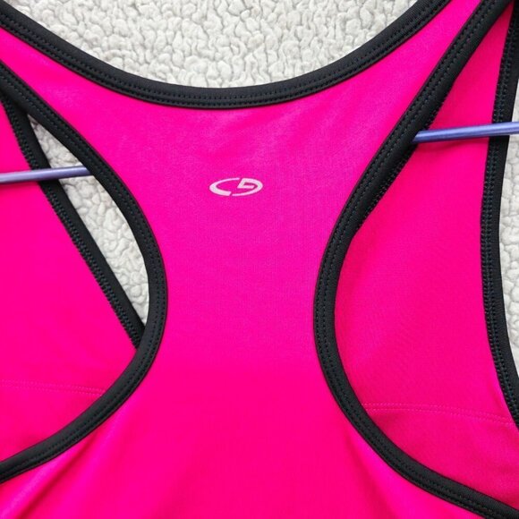 Champion Tank Top Womens Athletic Large Stretchy Workout Yoga Pink Black - Picture 7 of 10